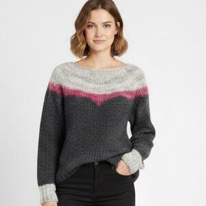 Mario Biagiotti Vintage 80s Hand Knit Wool Blend Pullover Sweater Size S